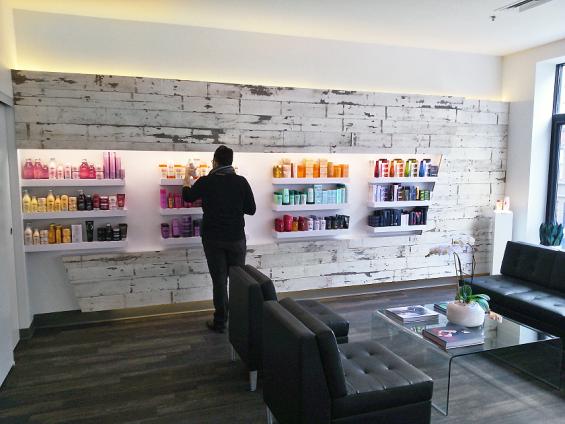 Pioneer Millworks reclaimed wood--American Prairie--Original Painted--White--Reclaimed barn siding in retail