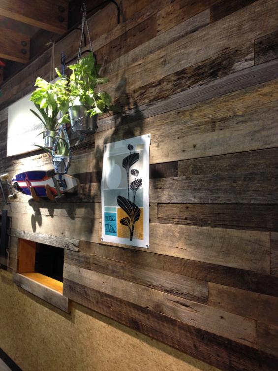 Pioneer Millworks reclaimed wood--Taphouse--American Prairie--Paneling in Retail