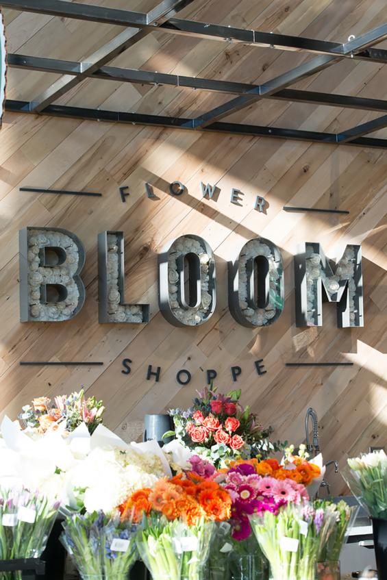 American Gothic Mixed Hardwoods reclaimed wall paneling used in the floral shop