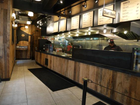 Mixed Hardwoods Settlers' Plank reclaimed wood wall paneling and counter wrap