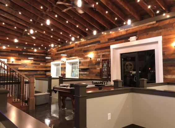 The Fire Restoration Experts Office paneling is composed of three different types of woods: American Prairie Redwood, American Prairie Original Painted, and Grandma's Attic Mixed Softwoods.