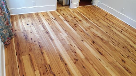 American Gothic Hickory reclaimed wood flooring installed in a North Carolina Home 