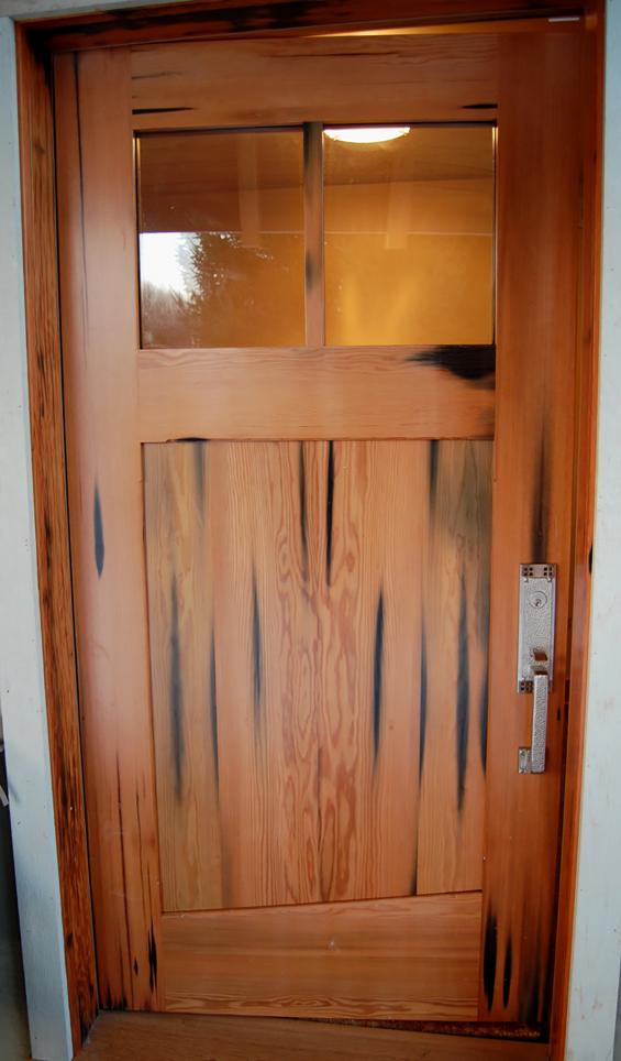 Salvaged from river bottoms, this Douglas fir has unique signs of its previous life.