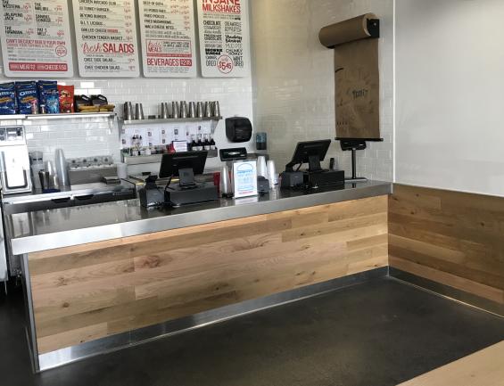 Black & Tan–Tan Mixed Oak wall paneling in a restaurant in  Annapolis, MD