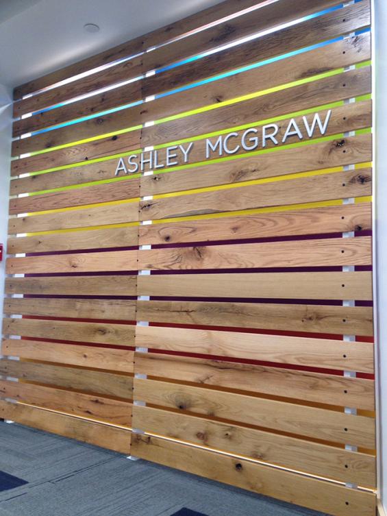 Pioneer Millworks Reclaimed Wood Black and Tan, Tan Slat Wall