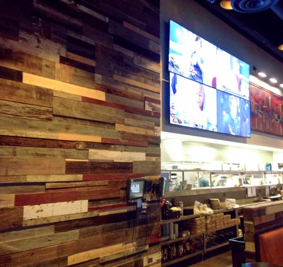 Pioneer Millworks Reclaimed Wood Mix Dimentional Wall