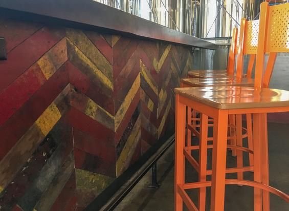 Reclaimed Foundry Maple, Crayon Factory Edition, Bar Front