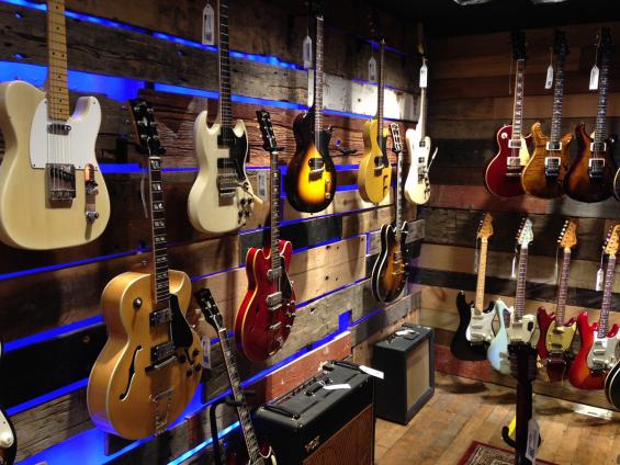 Guitar Center Pioneer Millworks Reclaime Wood Slat Wall 