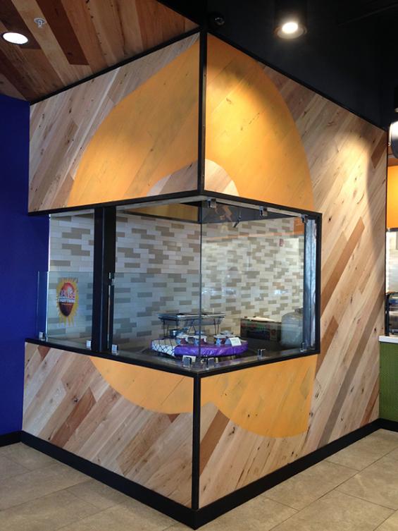 Pioneer Millworks Reclaimed Wood American Gothic Mixed Hardwoods Wall Diagonal with Graphics