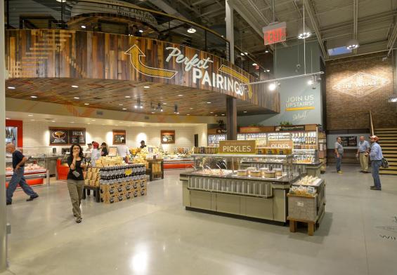 Pioneer Millworks Reclaimed Wood Ceiling with Graphics