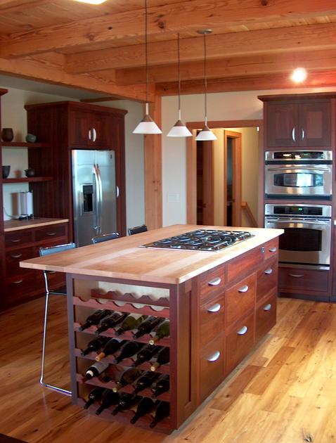Pioneer Millworks Reclaimed Beech Counter Top on Reclaimed Karri Cabinetry