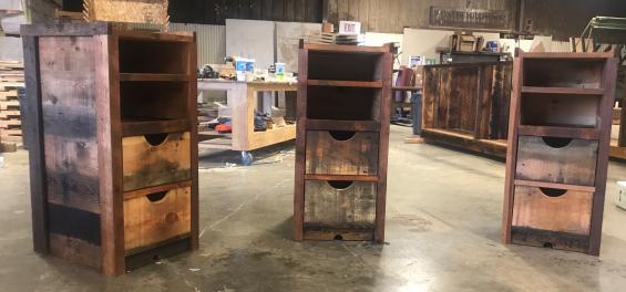 Reclaimed Wood for Retail Displays and Storage