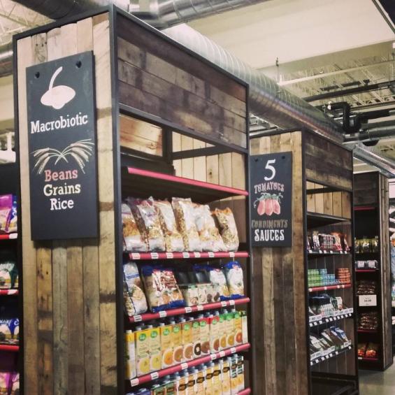 Pioneer Millworks Reclaimed Wood for Grocery Store Shelving and Displays
