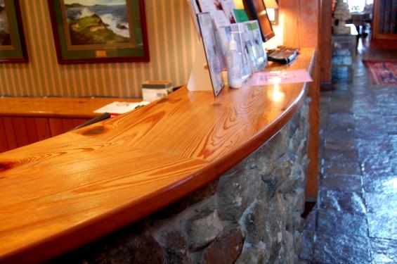 Pioneer Millworks Reclaimed Heart Pine Recption Desk Counter Top