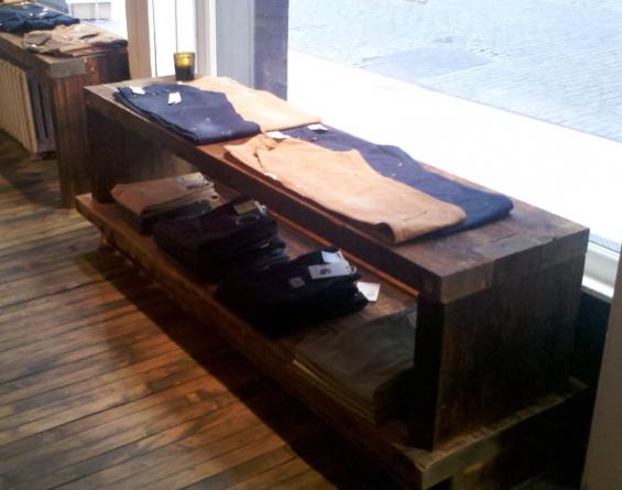 Reclaimed Wood for Product Display Tables