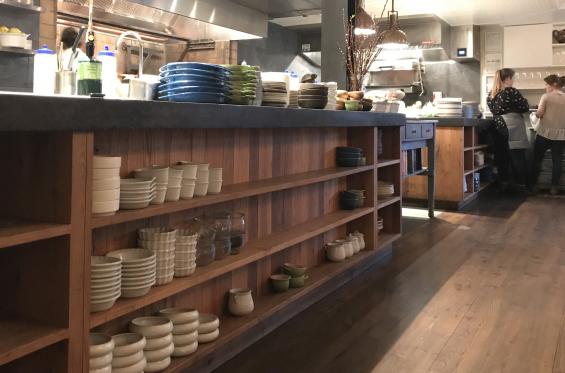 Torsion boxes crafted from American Gothic White Oak at The Dabney restaurant in Washington, DC. 
