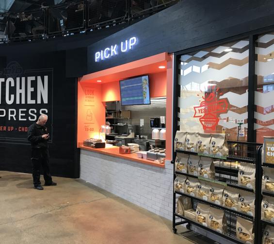  American Gothic Mixed Hardwoods with a custom black stain--Whole Foods Chicago, IL