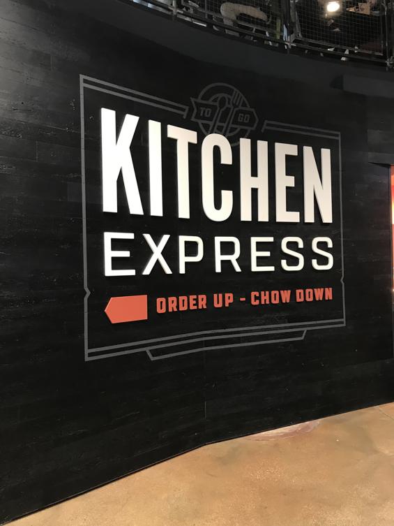  American Gothic Mixed Hardwoods with a custom black stain--Whole Foods Chicago, IL