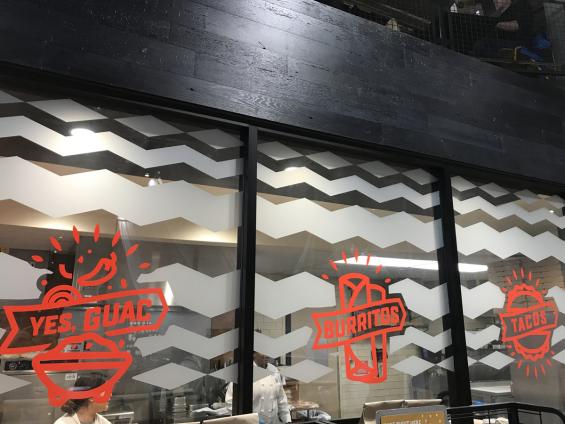  American Gothic Mixed Hardwoods with a custom black stain--Whole Foods Chicago, IL