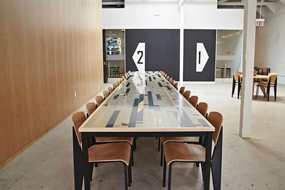 Pioneer Millworks Reclaimed Gym Flooring Table Top