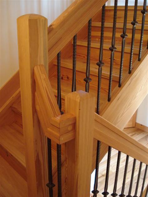Reclaimed Heart Pine Staircase