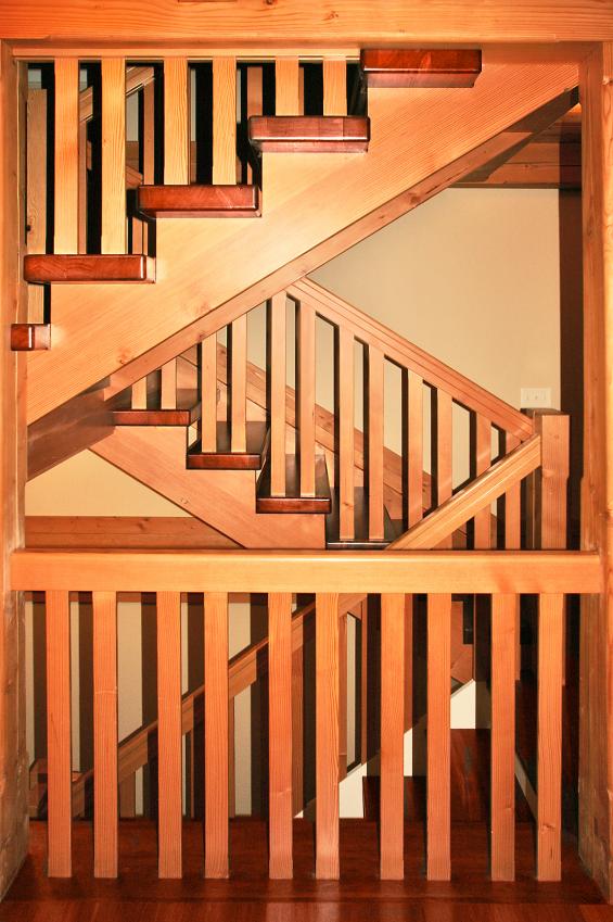 Pioneer Millworks Curved staircase by sister company NEWwoodworks