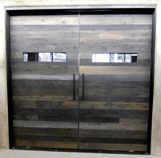 Pioneer Millworks Reclaimed Oak with Custom Stain Doors