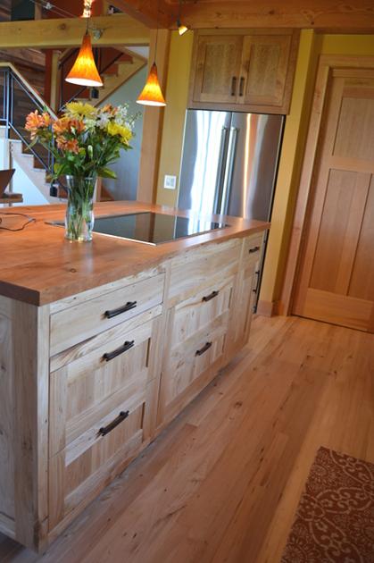 Reclaimed Elm Island with Cherry Top