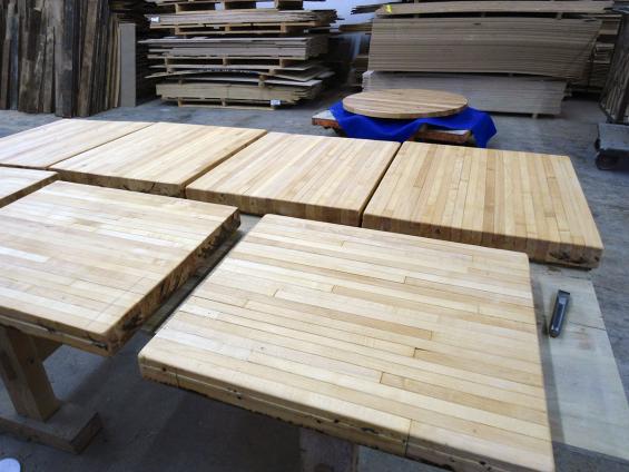 Pioneer Millworks Reclaimed Bowling Alley Table Tops