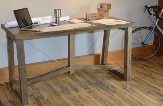 Pioneer Millworks Reclaimed Oak Table made by sister company NEWwoodworks