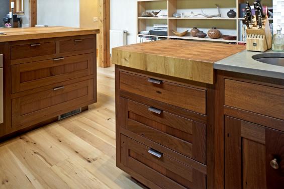 Reclaimed Walnut Cabinetry
