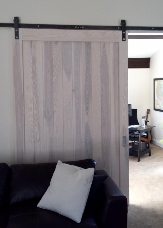 Reclaimed Wood Custom White Stain Barn Door
