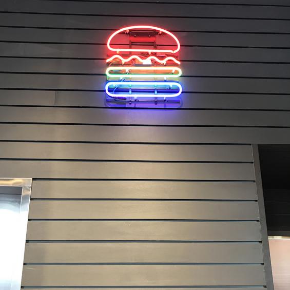 Sustainably Harvested Poplar paneling with a custom black paint finish.