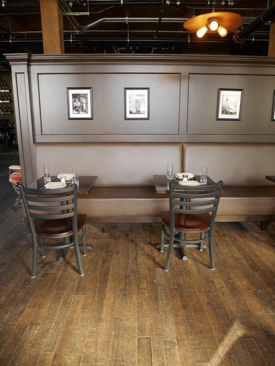 Pioneer Millworks Reclaimed Maple--Original Foundr Maple wood flooring in the Cub Room in Rochester, NY