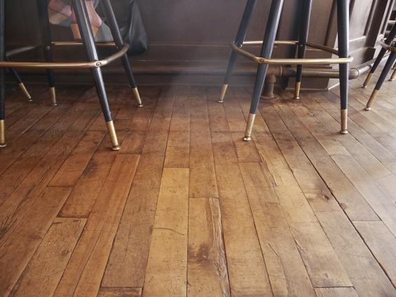 Pioneer Millworks Reclaimed Maple--Original Foundr Maple wood flooring in the Cub Room in Rochester, NY