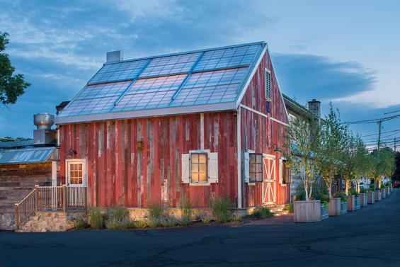 American Prairie Faux Painted adorns the exterior of the "barn" dining room section of The Barrow House.