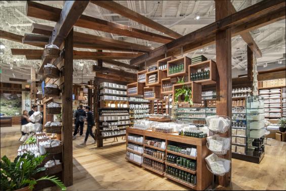 Pioneer Millworks as found Douglas fir timbers and American Prairie Brown Board reclaimed wood wall paneling