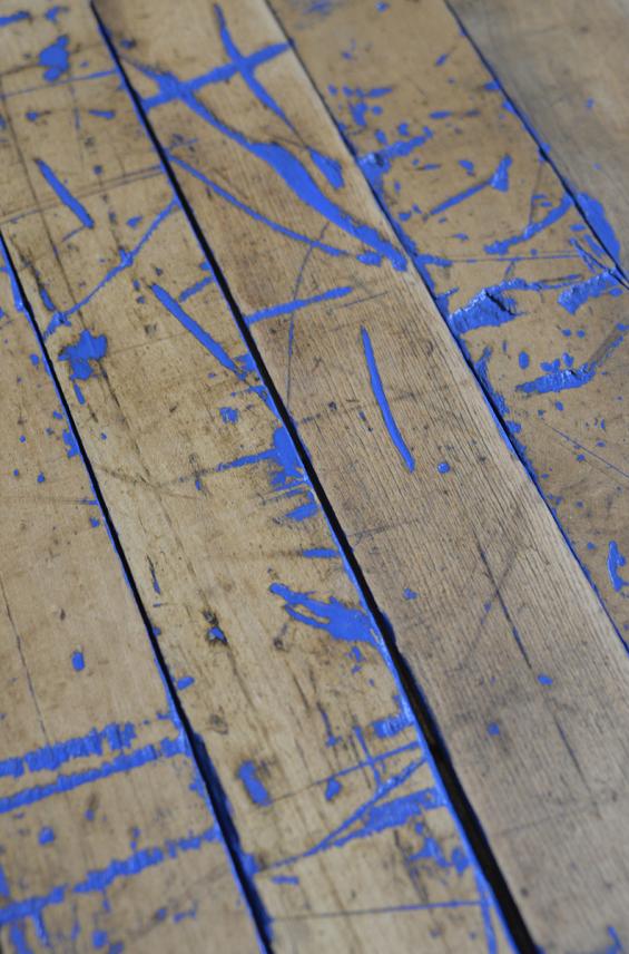 Pioneer Millworks Original Foundry Maple Batch #30021—Reclaimed from the Case Tractor Factory Racine, Wisconsin with Painted & Sanded finish in Custom Blue