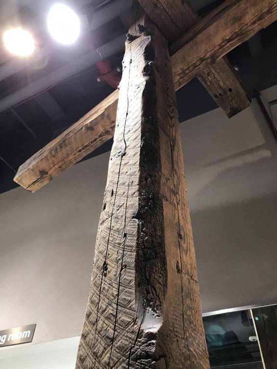 Pioneer Millworks Reclaimed Timbers in Muji, Hudson Yards NYC