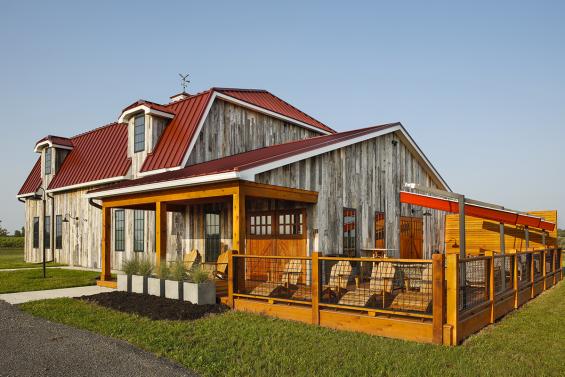 Pioneer Millworks American Prairie Taphouse reclaimed barn siding.