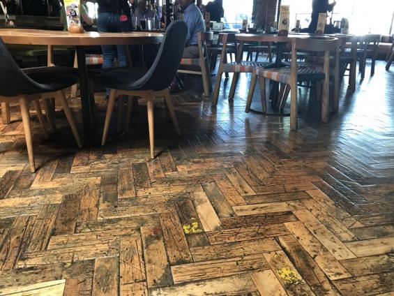 Pioneer Millworks Foundry Maple in a Herringbone Pattern