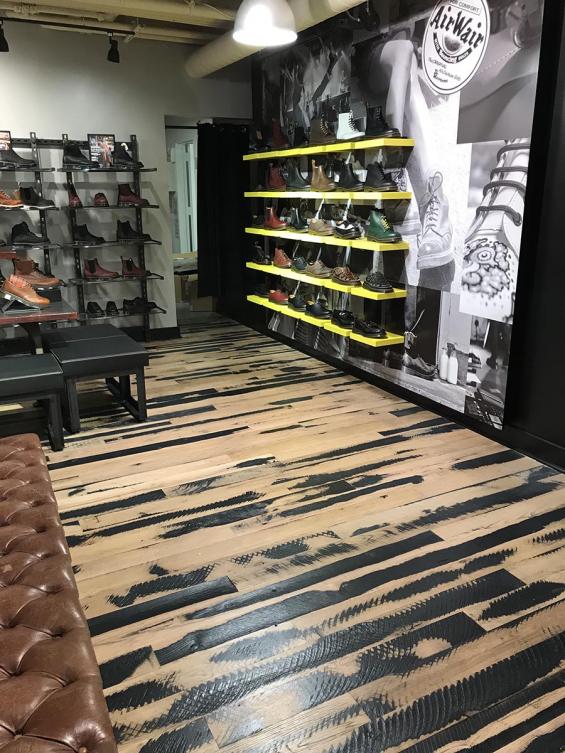 Pioneer Millworks Black & Tan–50/50 Mixed Oak, site-finished with a water-based poly.