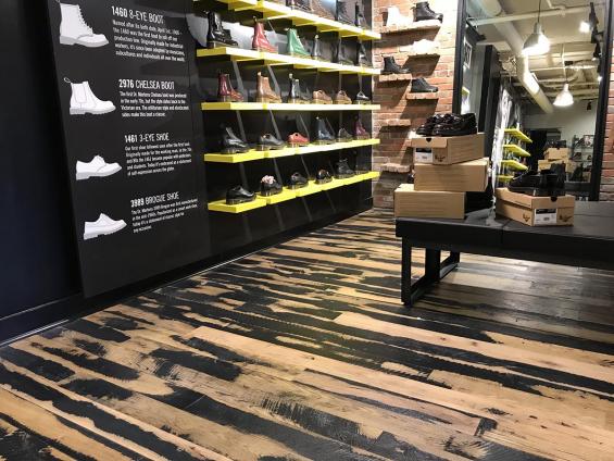 Pioneer Millworks Black & Tan–50/50 Mixed Oak, site-finished with a water-based poly.