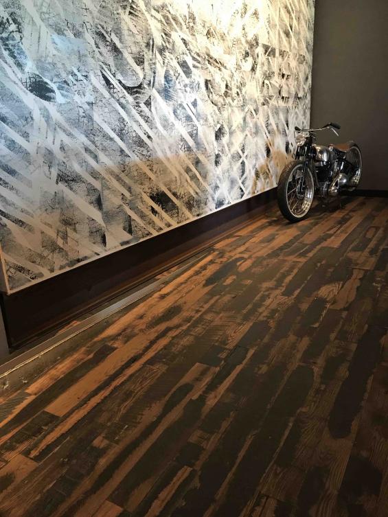 Pioneer Millworks reclaimed wood--Mixed Oak 50/50--Black & Tan--Flooring