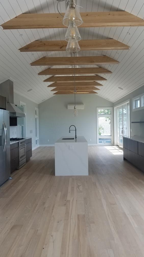 Pioneer Millworks American Gothic Ash flooring––Private Residence.