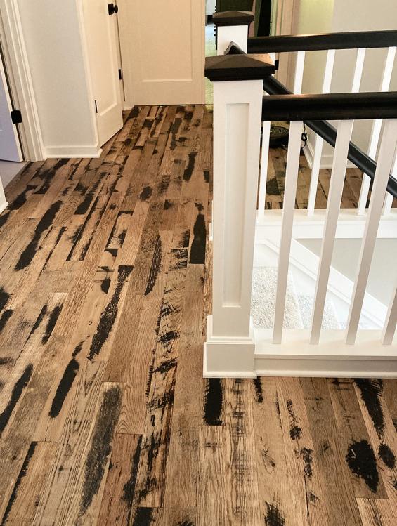 Pioneer Millworks Black & Tan 50/50 Oak flooring––Private Residence, Seattle, WA