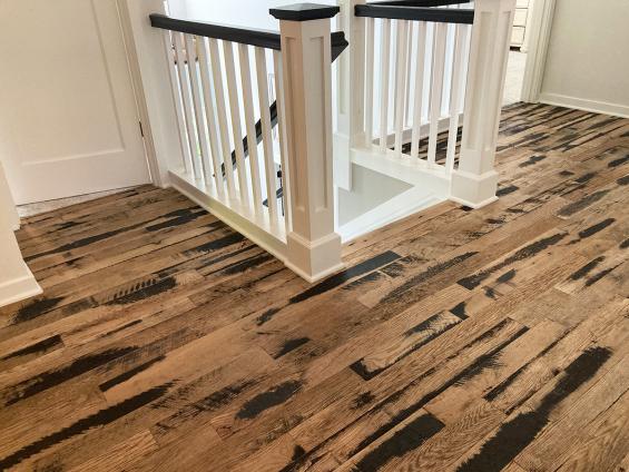 Pioneer Millworks Black & Tan 50/50 Oak flooring––Private Residence, Seattle, WA