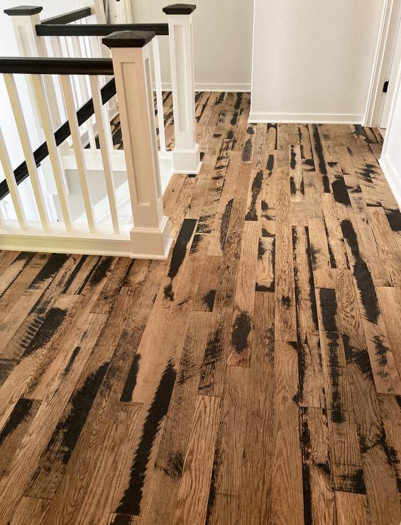 Pioneer Millworks Black & Tan 50/50 Oak flooring––Private Residence, Seattle, WA