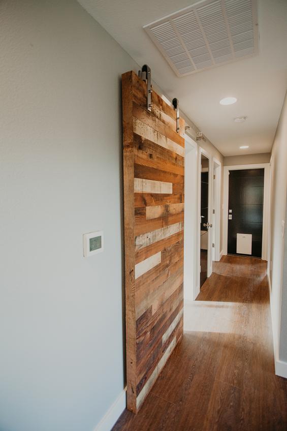 Pioneer Millworks Grandma's Attic Mixed Softwoods Door and Paneling. Photo courtesy of Brittany Rossman.