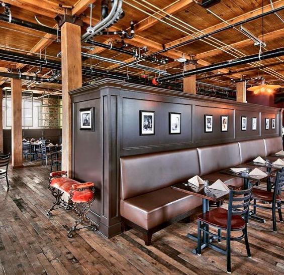 Pioneer Millworks Reclaimed Maple--Original Foundr Maple wood flooring in the Cub Room in Rochester, NY